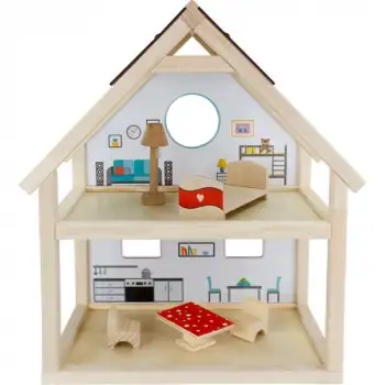 Okutan Küçük Ahşap Oyun Evi Ev20