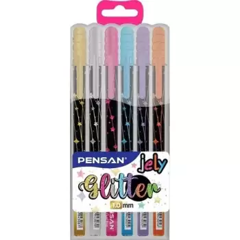 Pensan Glıtter Jel Kalem Simli 6lı 2800 PE02800JK6