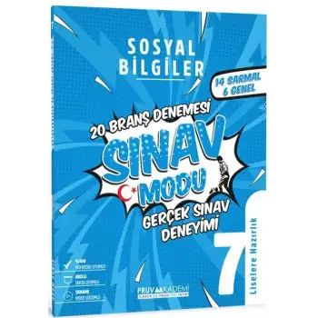 Pruva 7.Sınıf Sosyal Bilgiler Sınav Modu Branş Denemesi 2023-24