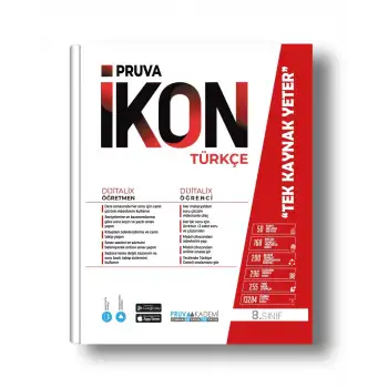 Pruva 8.Sınıf Türkçe İkon Etkinlikli Soru Bankası 2025-26