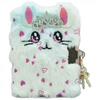 Taros Unick Color Peluş Kedi Hatıra Defteri Kilitli A7