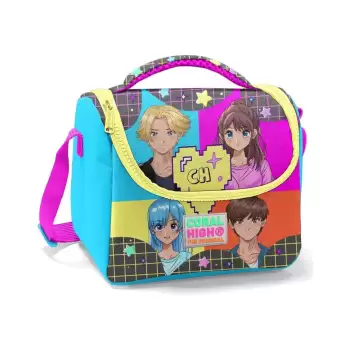 Yaygan Coral High Kids Gri Mavi Pembe Anime Desenli Thermo Beslenme Çantası 11737