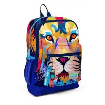 Yaygan Coral High Kids Lacivert Saks Aslan Desenli Dört Bölmeli Okul Sırt Çantası 23741