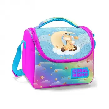 Yaygan Coral High Kids Mavi Pembe Zürafa Desenli Thermo Beslenme Çantası 11861
