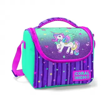Yaygan Coral High Kids Mor Su Yeşili Unicorn Desenli Thermo Beslenme Çantası 11868