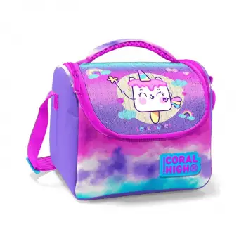 Yaygan Coral High Kids Renkli Batik Unicorn Dondurma Desenli Thermo Beslenme Çantası 11862