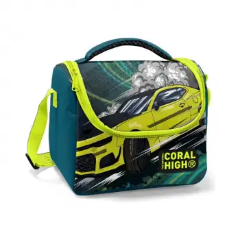 Yaygan Coral Hıgh Nefti Fosforlu Sarı Araba Desenli Thermo Beslenme Çantası 11852