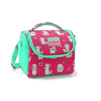 Yaygan Coral Hıgh Neon Mercan Su Yeşili Alpaka Desenli Thermo Beslenme Çantası 11719