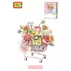 Loz Block Oyuncak Pembe Arabalı Çiçekler 584 Parça LZ-4124