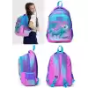 Yaygan Coral Hıgh Açık Pembe Mavi Kaplumbağa Desenli Üç Bölmeli Okul Sırt Çantası 23497