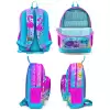 Yaygan Coral High Kids Mavi Pembe Flamingo Desenli Dört Bölmeli Okul Sırt Çantası 23730