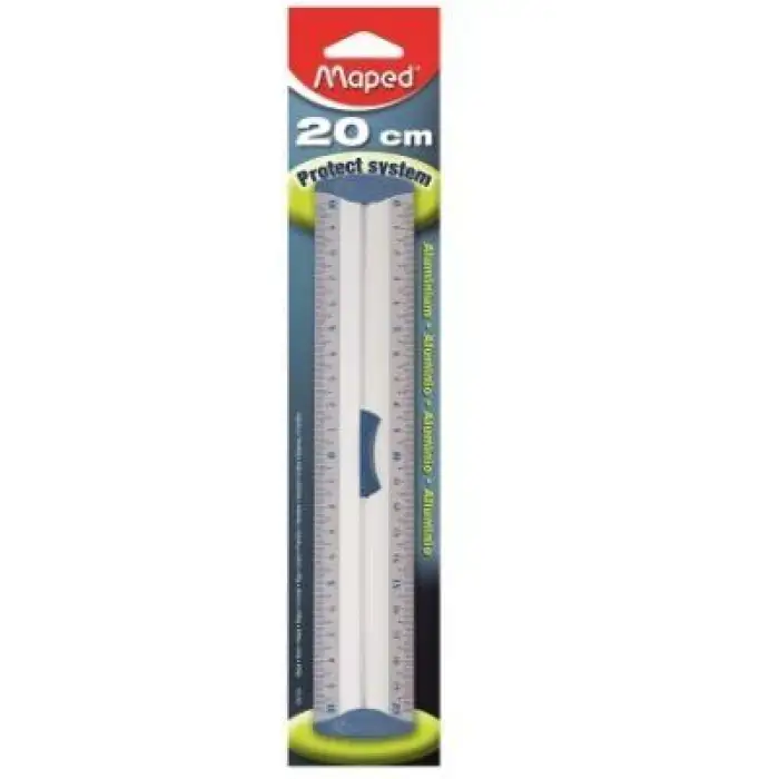 Maped 20cm Alüminyum Çift Desimetre Cetvel (120120)
