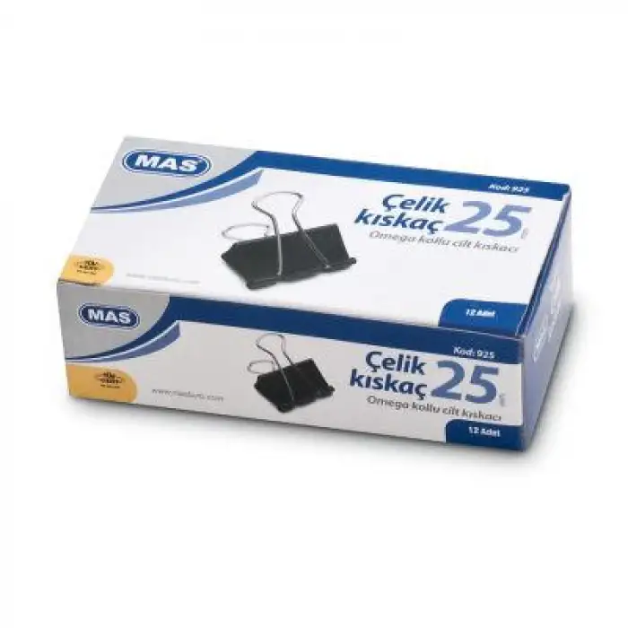 Mas Omega Siyah Çelik Kıskaç 25 Mm (Mas:925) 12Li