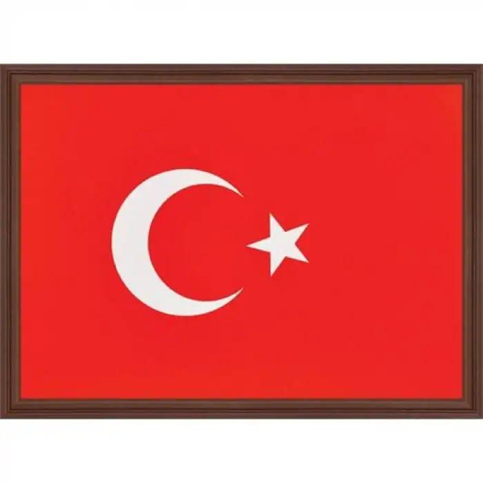 Panda Türk Bayrağı (Mdf Çerçeveli) 25x35 ( 423 )