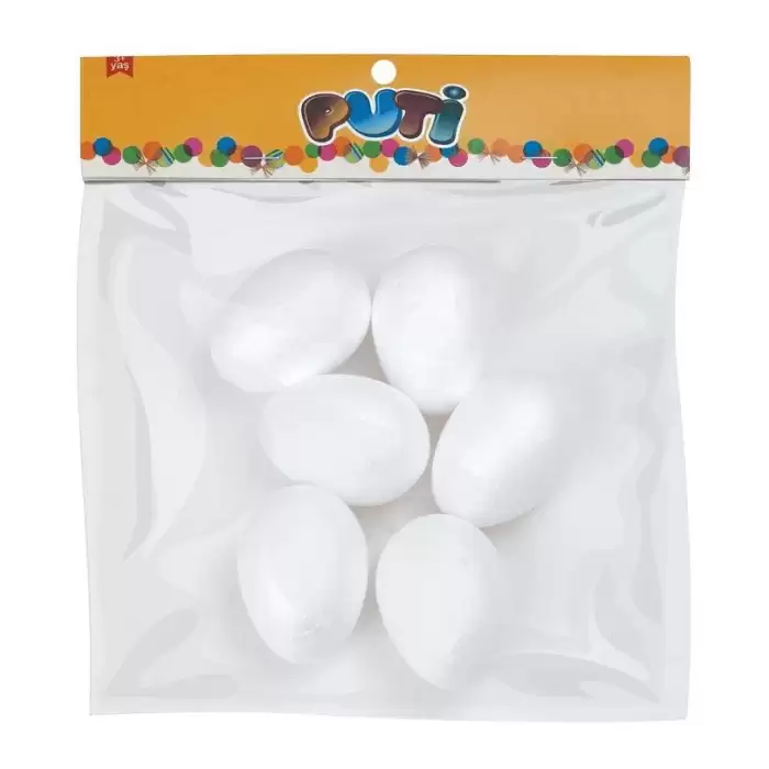 Puti Köpük Yumurta 6cm 6 Lı Viva 4896