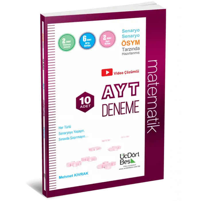 Üçdörtbeş Ayt Matematik Deneme 8Li 2025-26