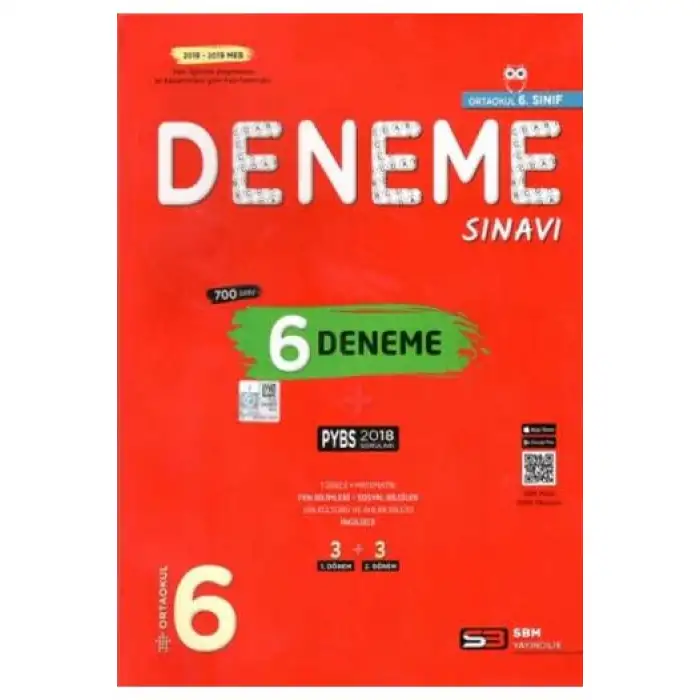 Sbm 6.Sınıf Deneme 6 Lı 2019