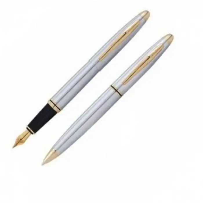 Scrikss 88 Dolmakalem + Tükenmezkalem Takım Gold Krom Lüks Kutuda (T000sahh88gkra)