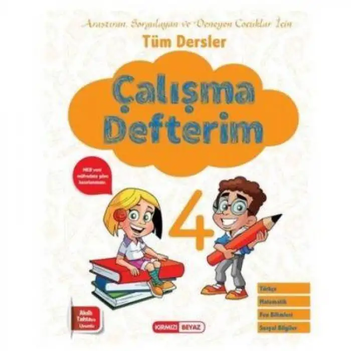Kırmızıbeyaz 4.Sınıf Tüm Dersler Çalışma Defterim 2020