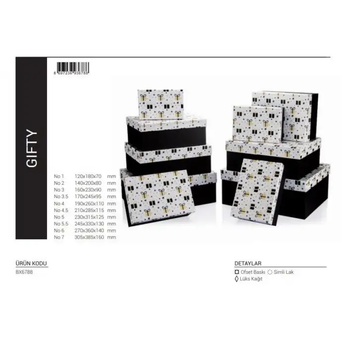 Gıpta Gifty Dikdörtgen 3 Nolu Kutu Bx67880
