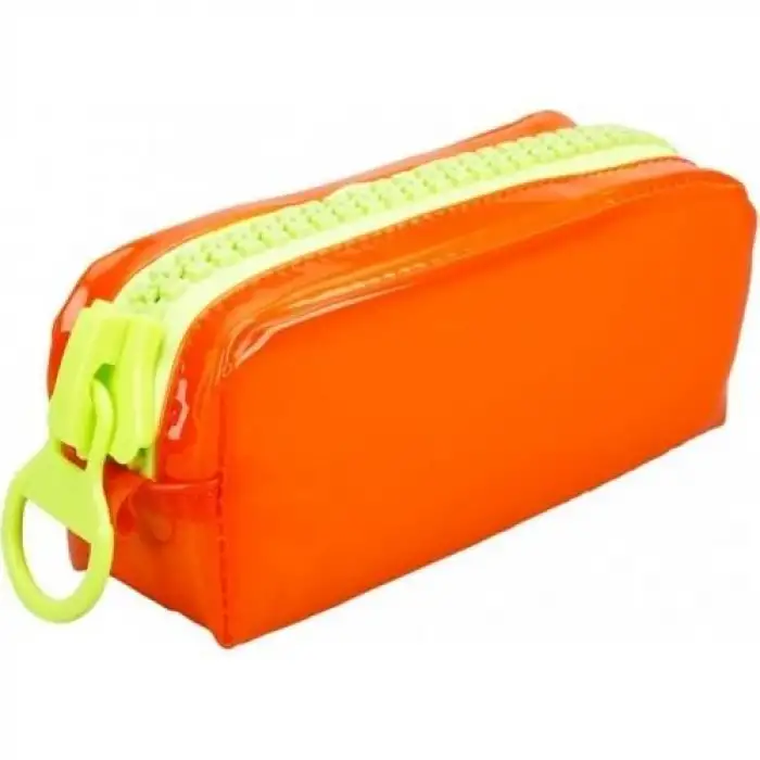 Taros Vintage Label Büyük Boy Silikon Zipper Kalem Kutusu 2360