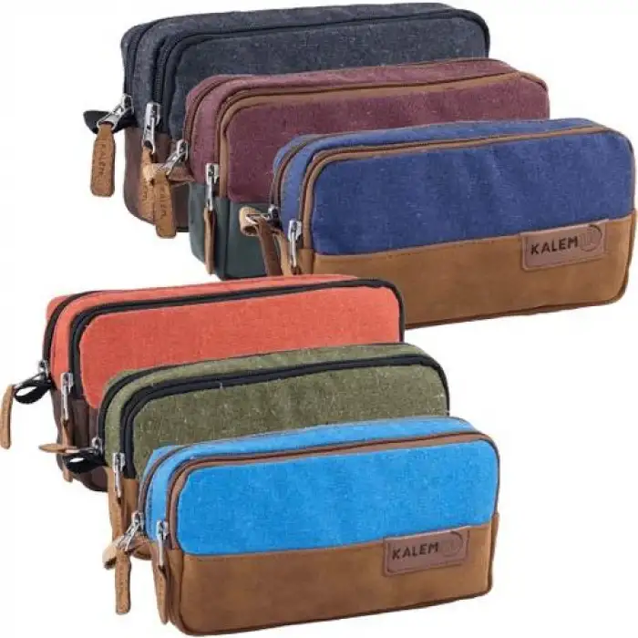 Kalemlig Çift Bölmeli Kalem Çantası Nat Klg-Nt01