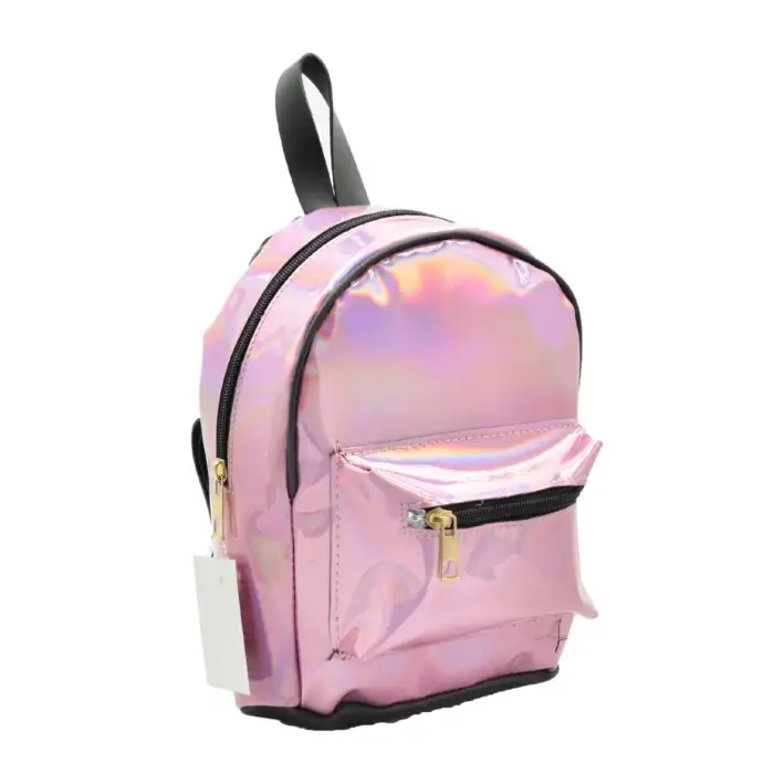 Taros Metalik Gökkuşağı Açık Pembe Sırt Çantası 4707