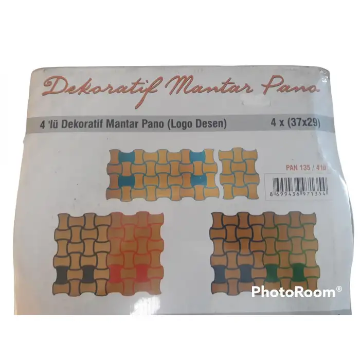 Panda 4Lü Dekoratif Mantar Pano ( Logo Desen ) Pan135-37x29