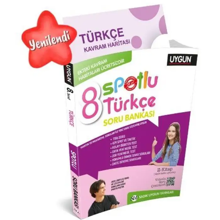 Uygun 8.Sınıf Türkçe Yeni Spotlu Soru Bankası