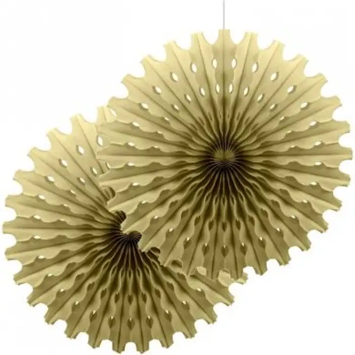 Kika Kf072-Gld Yelpaze Dekor Süs Gold 50cm 2li