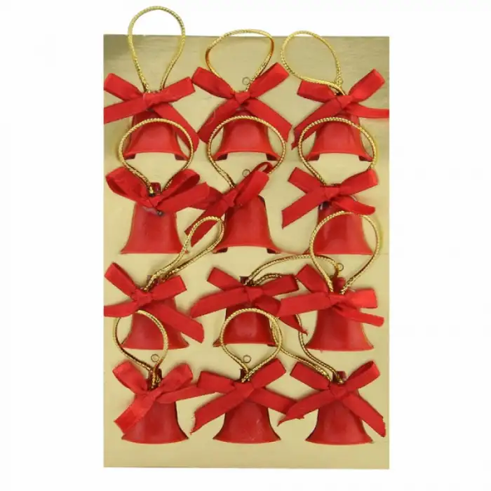 Hilal Yılbaşı Ağaç Süsü Süslü Çan 12li Kod:1305