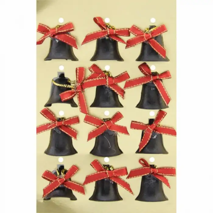 Hilal Yılbaşı Ağaç Süsü Süslü Çan 12li Kod:1305