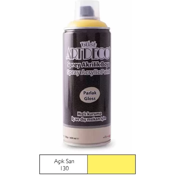 Artdeco Akrilik Sprey Boya 400ml Açık Sarı 130