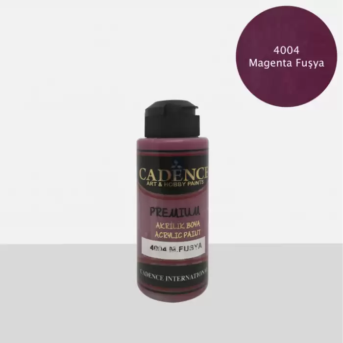 Cadence 120 Ml Su Bazlı Premiım Akrilik Boya 4004 M.Fuşya