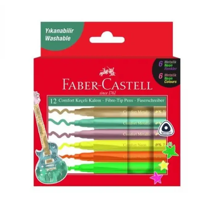 F.C. Keçeli Kalem Comfort Metalik Neon 12 Li5068155132