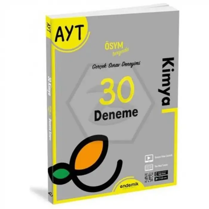 Endemik Ayt Kimya 30 Lu Deneme Sınavı 2022