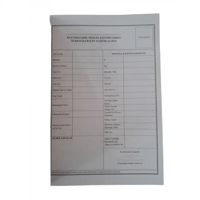 Gülpaş Öğrenci ( İş ) Staj Dosyası Meslek Liseleri İçin 96 Yp 20x28 (216)