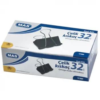 Mas Omega Siyah Çelik Kıskaç 32 Mm (Mas:930) 12Li