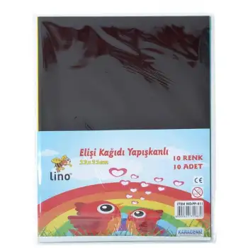 Lino Elişi Kağıdı Yapışkanlı 10 Renk 23x33 Pp-011