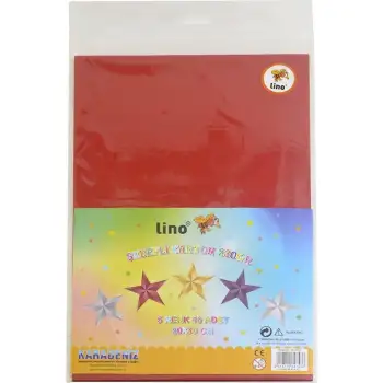 Lino Sedefli Karton 230 Gr. 5 Renk 10 Lu (20x30 Cm.) Pd-012j