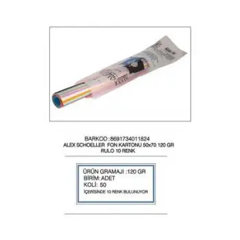 Alex Kolej Fon Kartonu Poşet 50x70 120 Gr 10 Lu