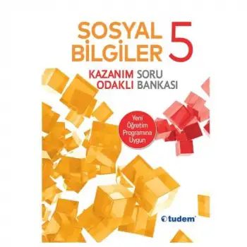 Tudem 5.Sınıf Sosyal Bilgiler Kazanım Odaklı Soru Bankası 2019