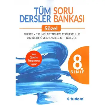 Tudem 8.Sınıf Tüm Dersler Sözel Soru Bankası