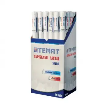 Temat Yapışkanlı Asetat Şeffaf 45*2m (10350)