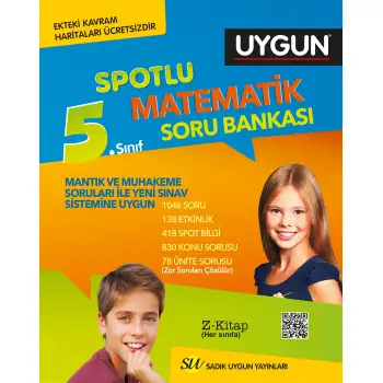 Uygun 5.Sınıf Matematik Spotlu Soru Bankası 2019