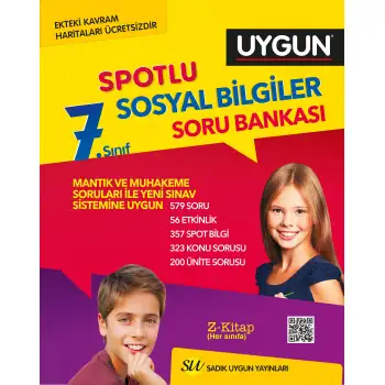 Uygun 7.Sınıf Sosyal Bilgiler Spotlu Soru Bankası 2019