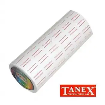 Tanex 12x21 Motex Çizgili Fiyat Etiketi Beyaz 127383
