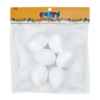 Puti Köpük Yumurta 6cm 6 Lı Viva 4896