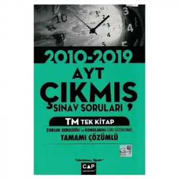 Çap Ayt Tüm Dersler Çıkmış Sorular Tm 2019