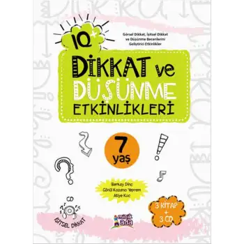 Erdem Iq Dikkat Ve Düşünme Etkinlikleri (3 Kitap) 7 Yaş